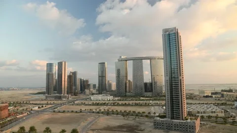 Timelapse Abu Dhabi with clouds Stock Footage