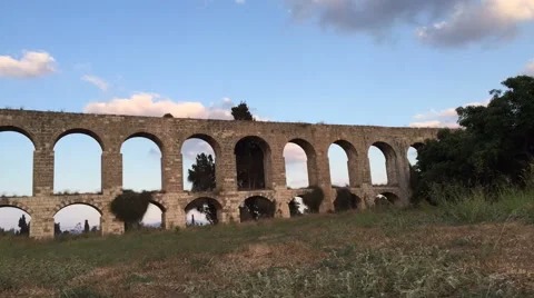 Timelapse of Acre Aqueduct Stock Footage 54822144