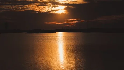 Timelapse addicks reservoir sunset Stock Footage 86840347