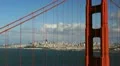 Timelapse Aerial of San Francisco City Skyline and Iconic Golden Gate Bridge Day 4k or 4k+ Resolution