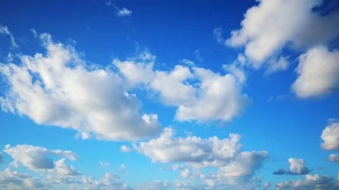 Timelapse Aerial Shot Of Clouds Rolling Over Blue Sky Stock Footage 72342171