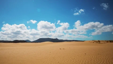 Timelapse Aerial Shot Of Cloudscape Rolling Over Desert Stock Footage 72400764