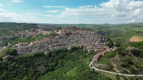 Timelapse Aerial view of Calitri Stock Footage 275571739