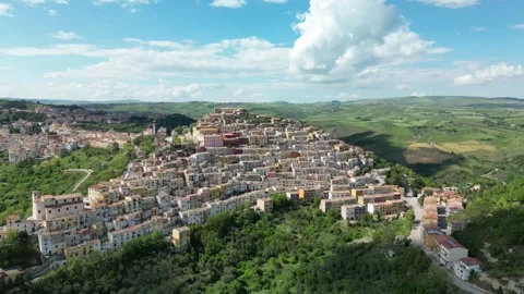 Timelapse Aerial view of Calitri Stock Footage 275571774