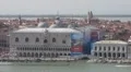 Timelapse Aerial view of Palazzo Ducale Venice landmark by day iconic place HD Footage