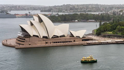 Timelapse Aerial View Of Sydney Opera House Stock Footage 233859788