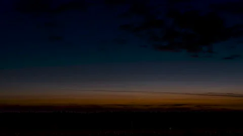 Timelapse after sunset with a visible setting comet Stock Footage 301434016