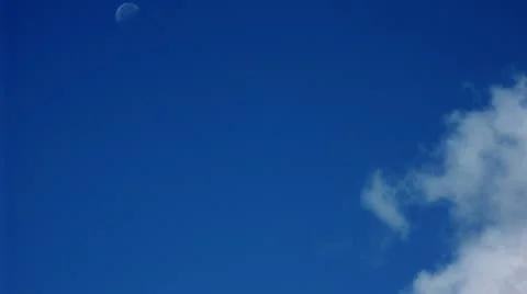 Timelapse afternoon moon Stockbeeldmateriaal 11606428