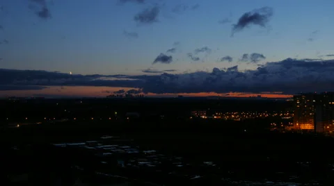 Timelapse aftersunset with moving clouds 動画素材 52447374