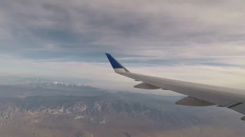Timelapse of airplane wing during a flight. Stock Footage 115962158