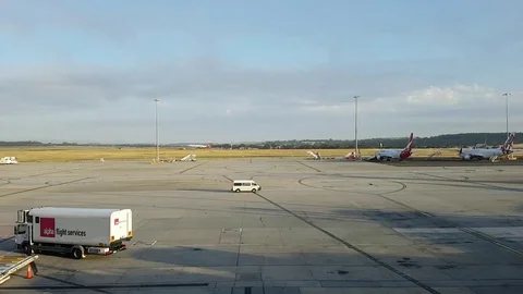 Timelapse - Airport planes arriving Stock Footage