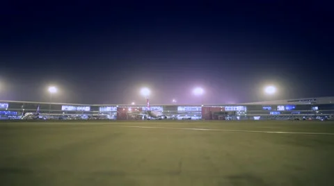 Timelapse Airport Terminal Stock Footage 40367272