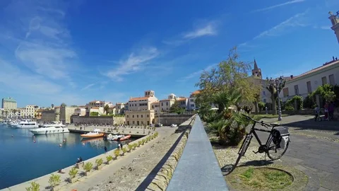 Timelapse in Alghero seafront Stock Footage 74803850