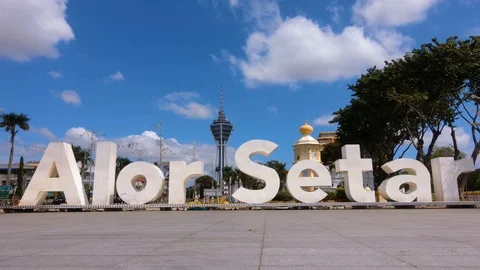 Timelapse Alor Setar landmark view with telecommunication tower background. Stock Footage 120350419