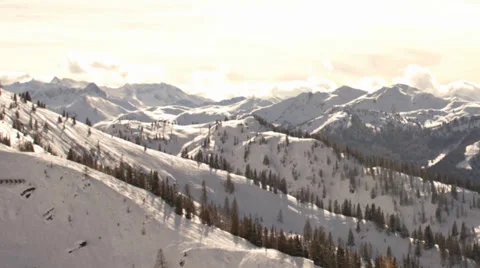 Timelapse of alpine mountain panorama Stock Footage 34915449