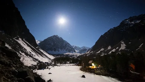 Timelapse in Altai Valley Stock Footage 75019160