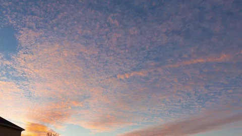 Timelapse of Alto Cumulus Clouds during Sunset and Blue Hour Stock Footage 111276822