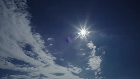 Timelapse, altocumulus clouds appear and melt against background of a blue sky Stock Footage 302083889