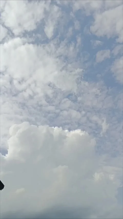 Timelapse of altocumulus clouds during clear skies Stock Footage 327792519