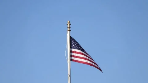 Timelapse of american flag Stock Footage 171125483
