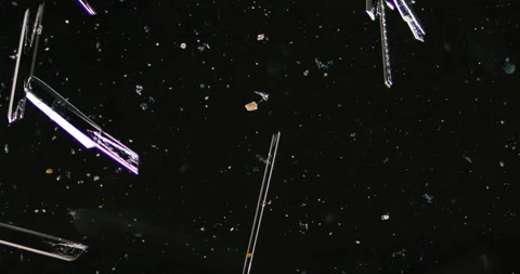 Timelapse of Ammonium oxalate crystallization under polarized light Stock Footage 116473947