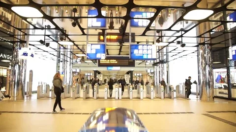 Timelapse of the Amsterdam central Station. Stock Footage 72700908