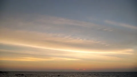 Timelapse amzing sky sunset failling down with lens 35 mm Stock Footage 205274449