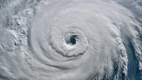 Timelapse Animation of the Eye of the Hurricane Video stock 252064437