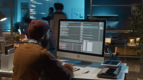 Timelapse of Anonymous Male Software Eng... | Stock Video | Pond5