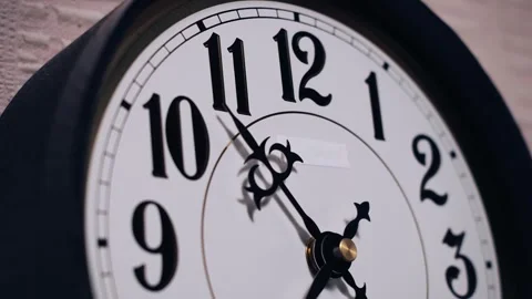 Timelapse of Antique Clock Face with Fast-Moving Hands Stock Footage 307442216