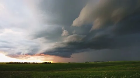 Timelapse of approaching storm. Landscape timelapse Video stock 169560140