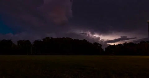 Timelapse of the approaching storm, a quick storm over the clearing Stock Footage 152850385