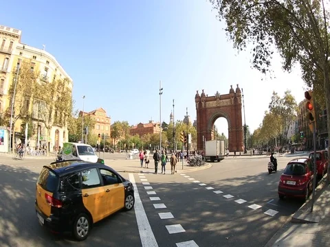 Timelapse  Arc de Triomf Stock Footage 74051524