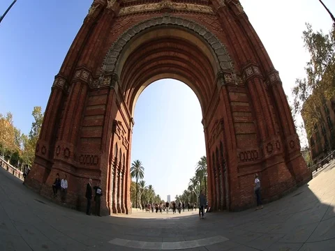 Timelapse  Arc de Triomf Stock Footage 74054529