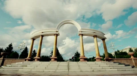 Timelapse. Arch with clouds. Russia Stock Footage 68198817