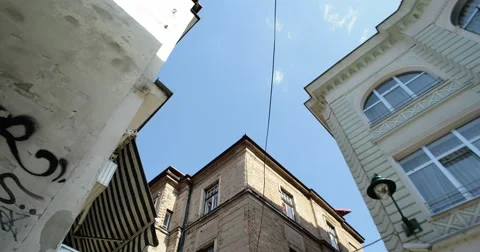 Timelapse of architecture and sky Stock Footage 52001316