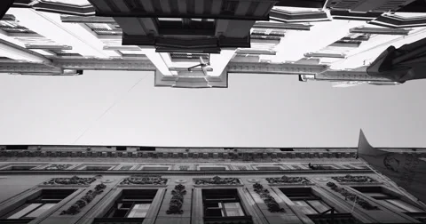Timelapse of architecture and sky Stock Footage 52002679