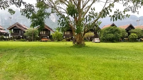 Timelapse around tree,VangVieng Laos Video stock 91083030