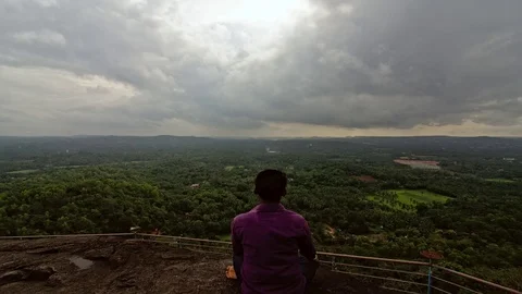 Timelapse - Arrival of Monsoon clouds and rain 스톡 동영상 87319456