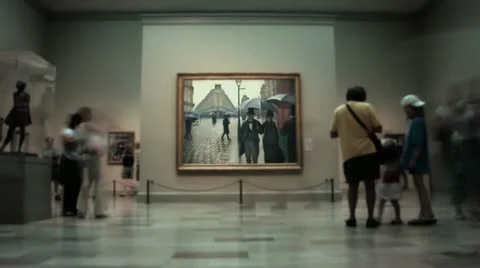 Timelapse art exhibition Stock Footage 11545769