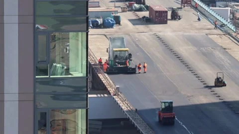Timelapse of asphalt shredding construction works Vídeos de archivo 162414232