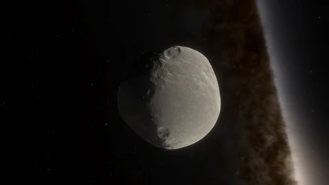 Timelapse of asteroid with Milky Way in background. Seamless looping. Stock Footage 117000480