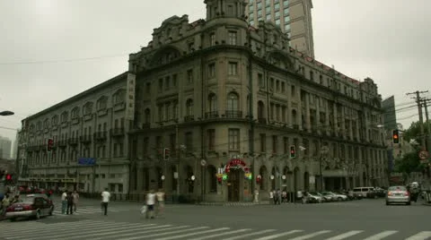 Timelapse Astor Hotel traffic 스톡 동영상 11611190