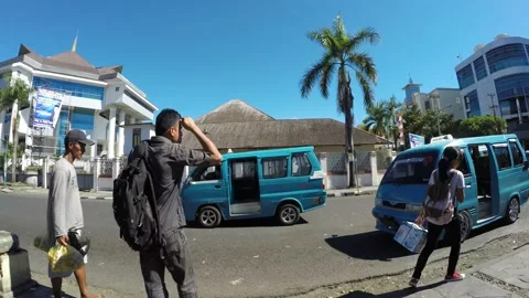 Timelapse of the atmosphere of Manado City during the day Stock Footage 239713058