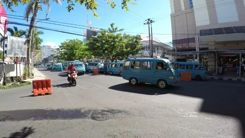 Timelapse of the atmosphere of Manado City during the day Stock Footage 239713060