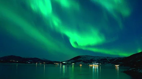 Timelapse of the Aurora Borealis Stock Footage 128825271