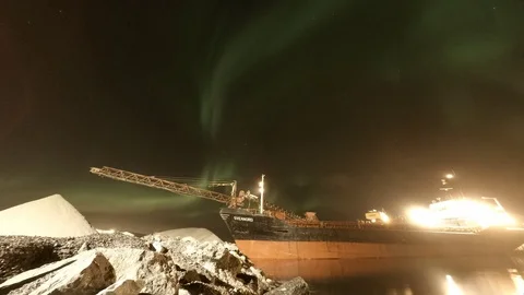 TIMELapse - Aurora Borealis, Tromso Norway Video stock 92215852