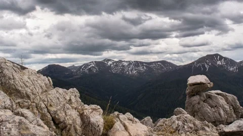 Timelapse Austria Mountain Landscape Stock Footage 153290608