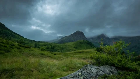 Timelapse Austria Mountain Landscape Stock Footage 153290807
