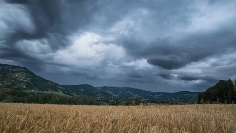 Timelapse Austria Mountain Storm Stock Footage 153290828